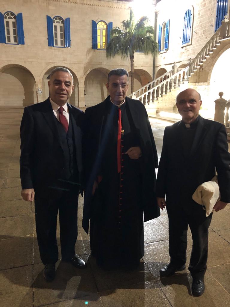 don Remo con il patriarca maronita Cardinal Raï 