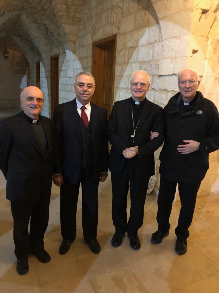 don Remo e Mons. Marini con ambasciatore Khalil Karam e il Cardinale di San Paolo del Brasile